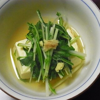 水菜と豆腐のさっと煮碗